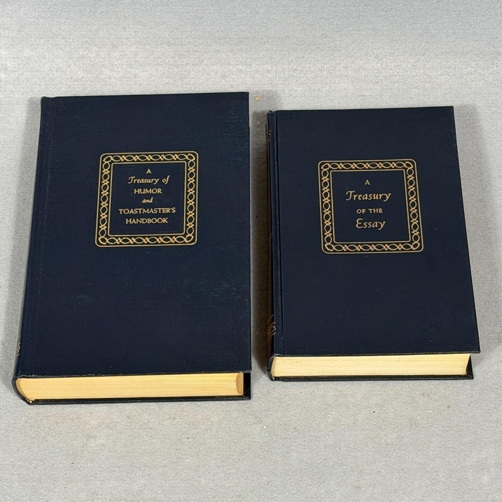 Vintage 1955 Literary Treasury Book Lot‎ Essay & Humor Toastmaster Handbook HC